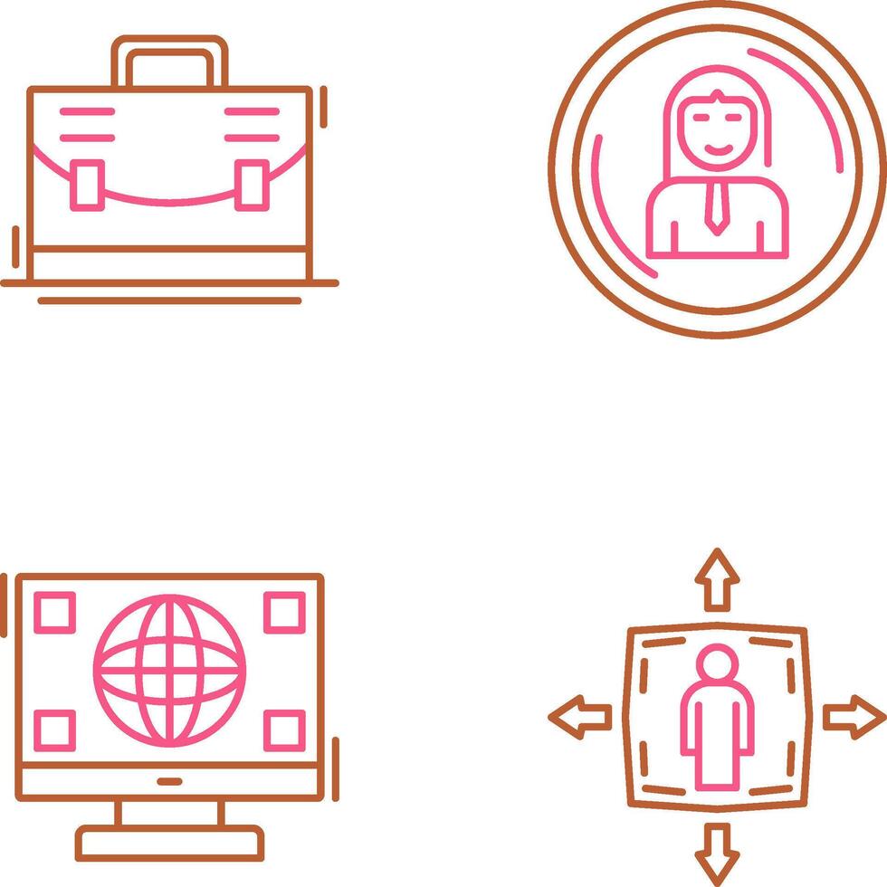 Briefcase and User Icon vector