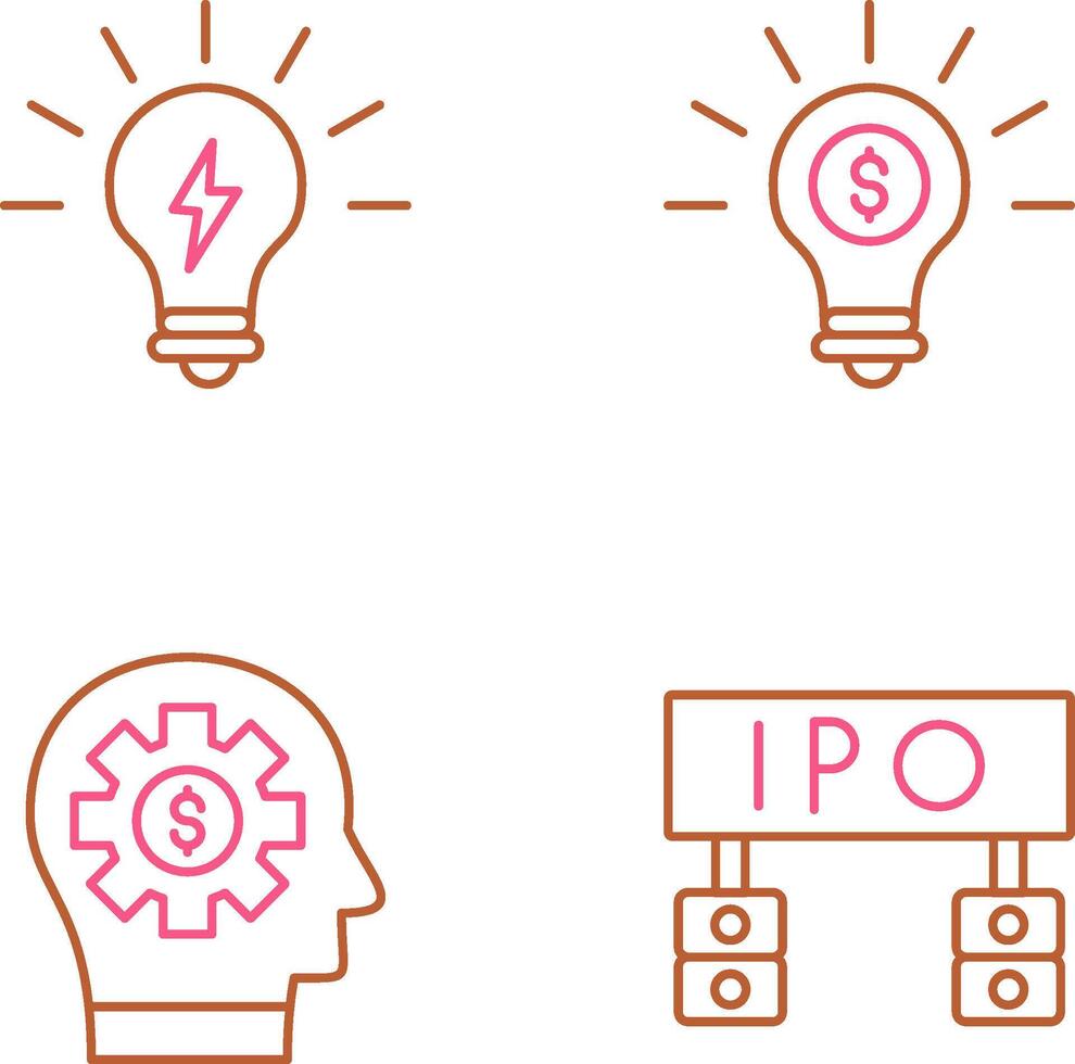 Light Bulb and Light Bulb Icon vector