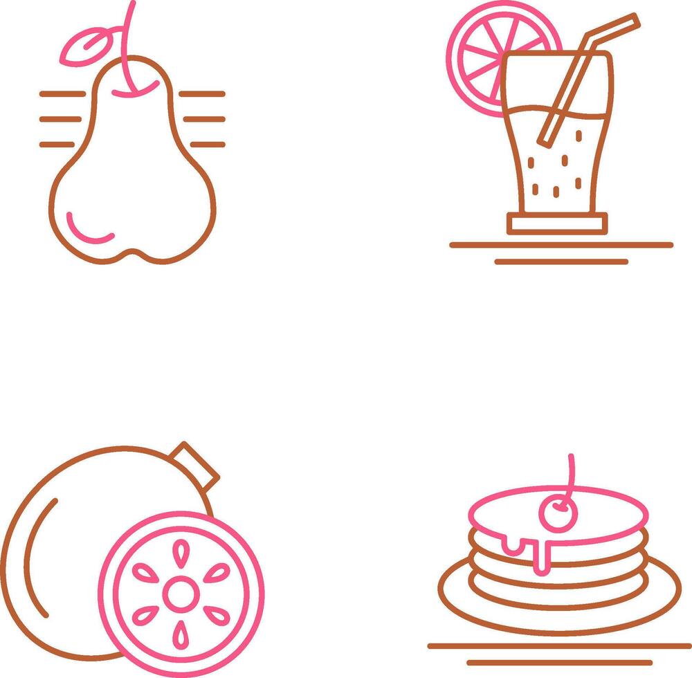 Pear and Orange Juice Icon vector