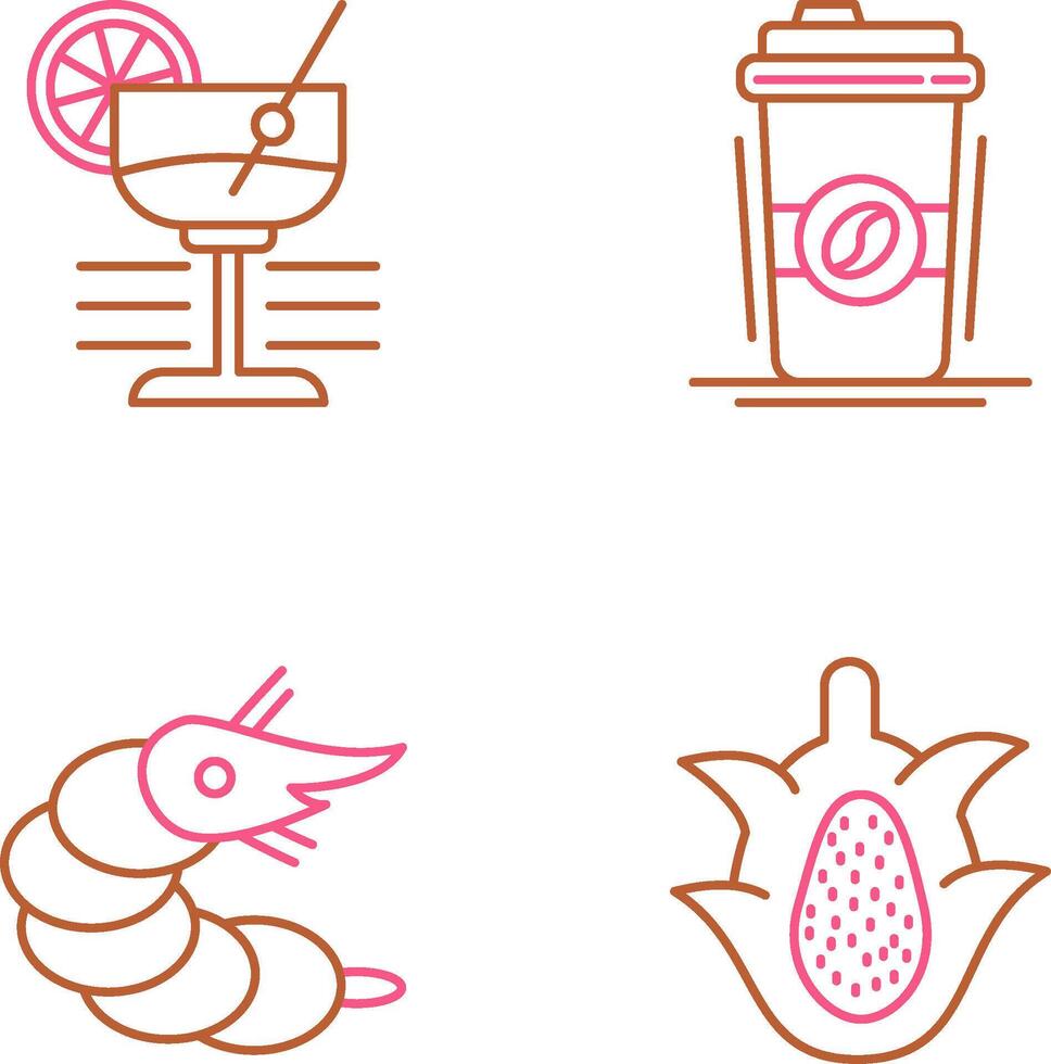 Martini and Coffee Cup Icon vector