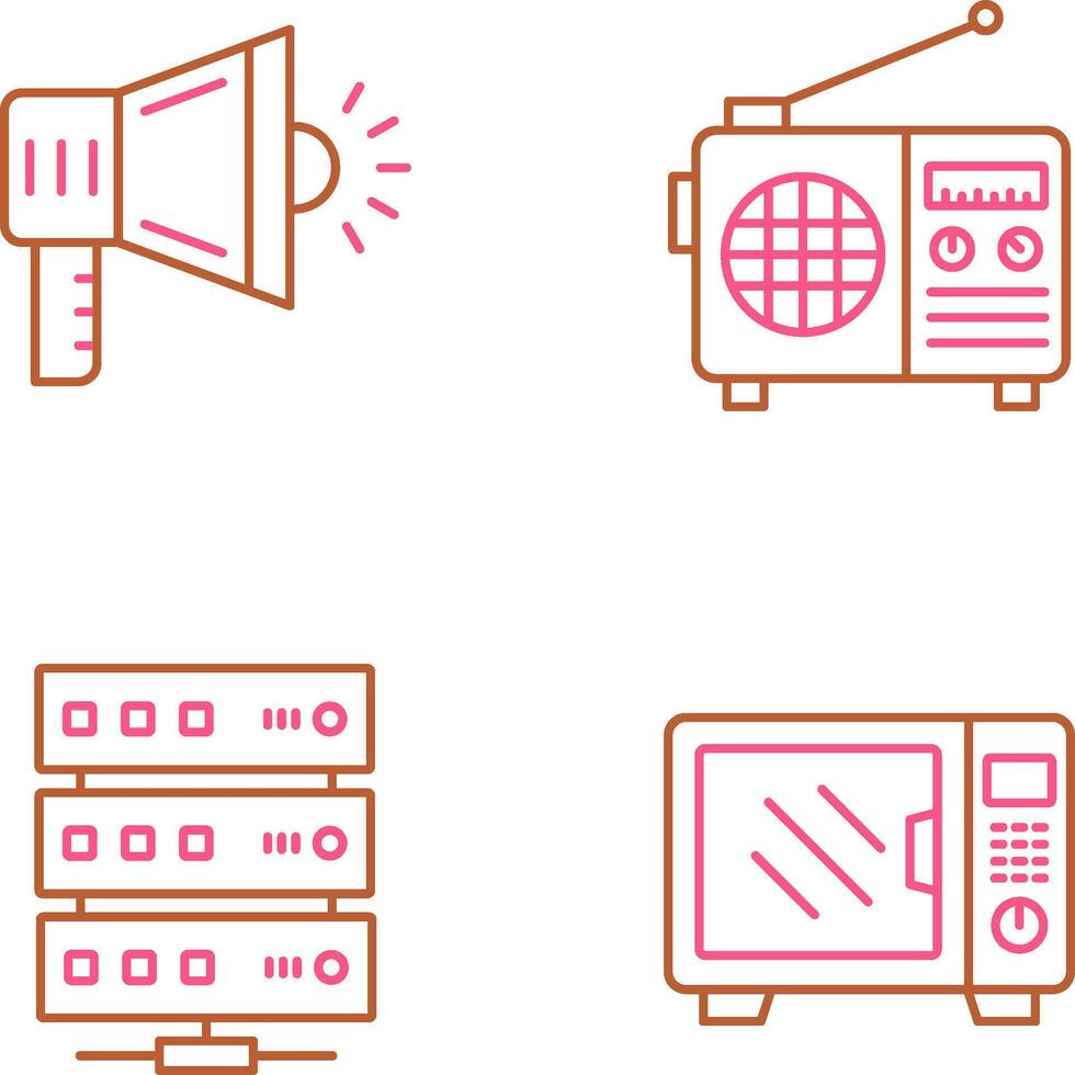 Megaphone and Radio Icon vector