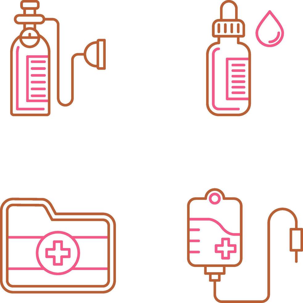 Oxygen and Dropper Icon vector