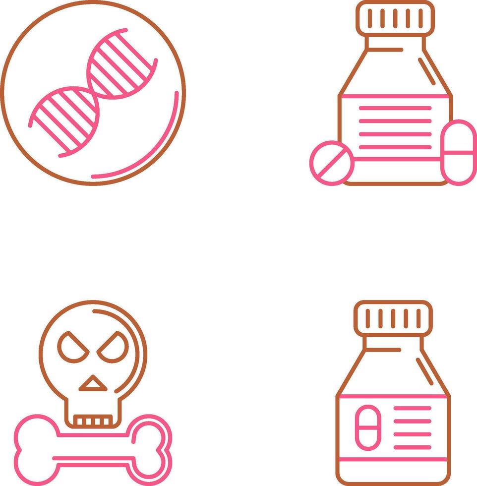 Dna and Tablets Icon vector