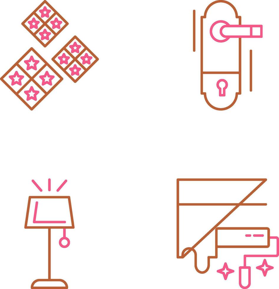 Tiles and Doorknob Icon vector