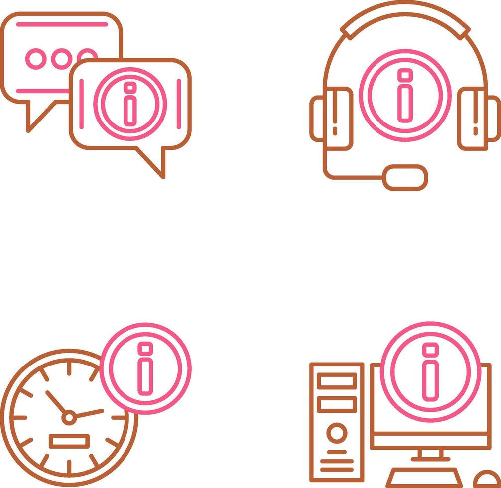 chat box and informatiion Icon vector