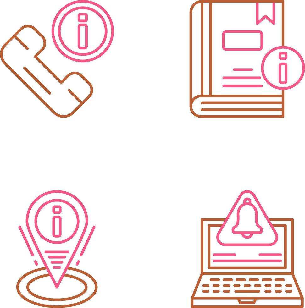 phone call and book Icon vector