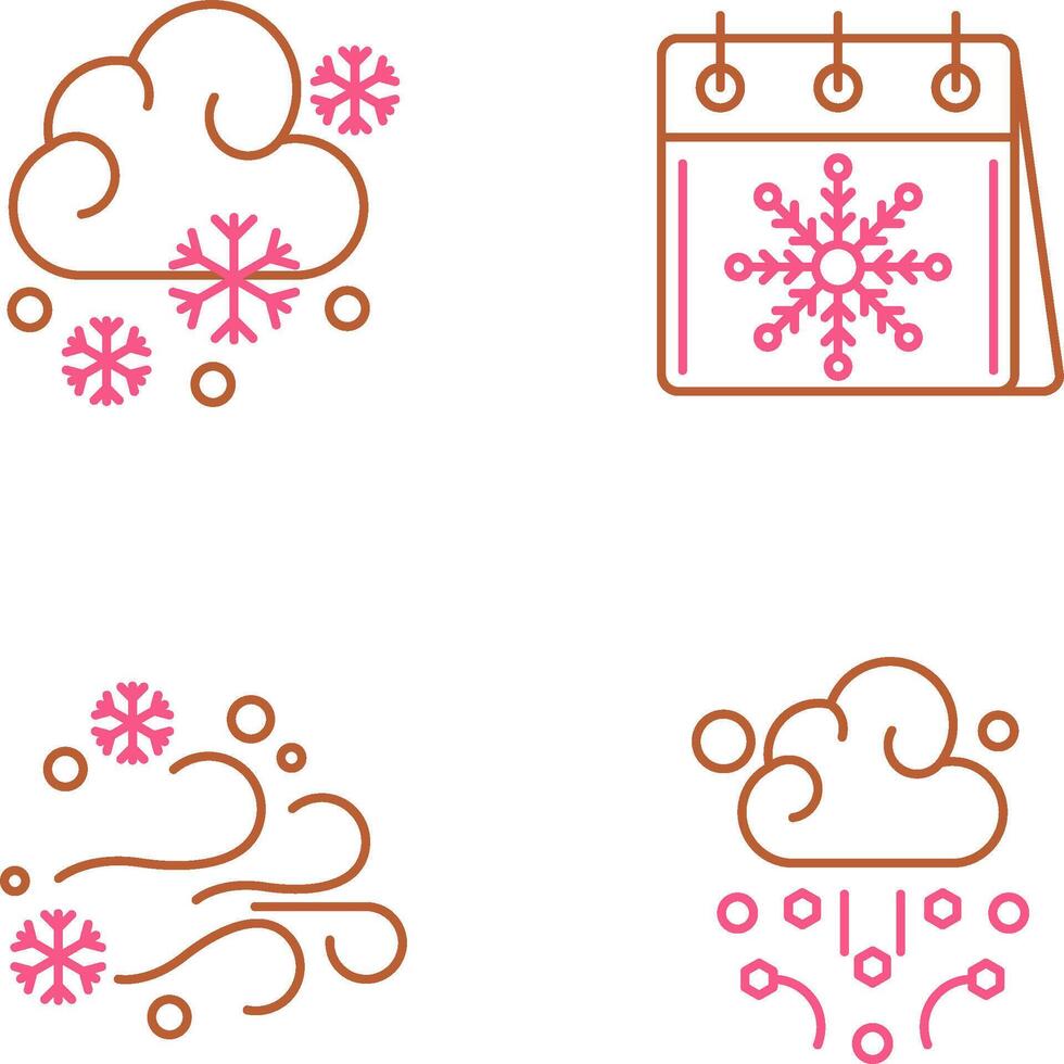 Snowy and Calender Icon vector
