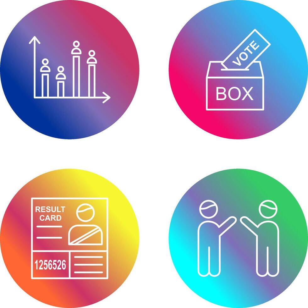 Giing Vote and Candidate and Graph Icon vector