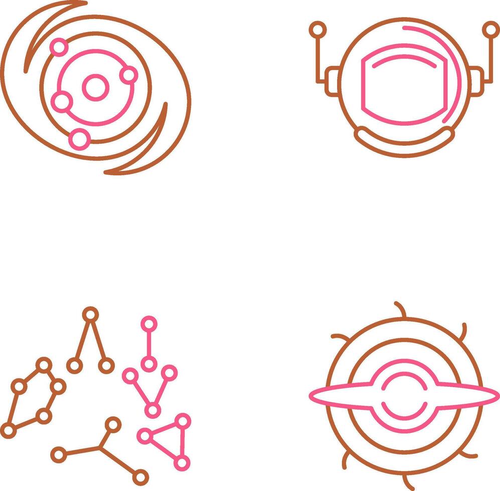 galaxy and astronaut Icon vector