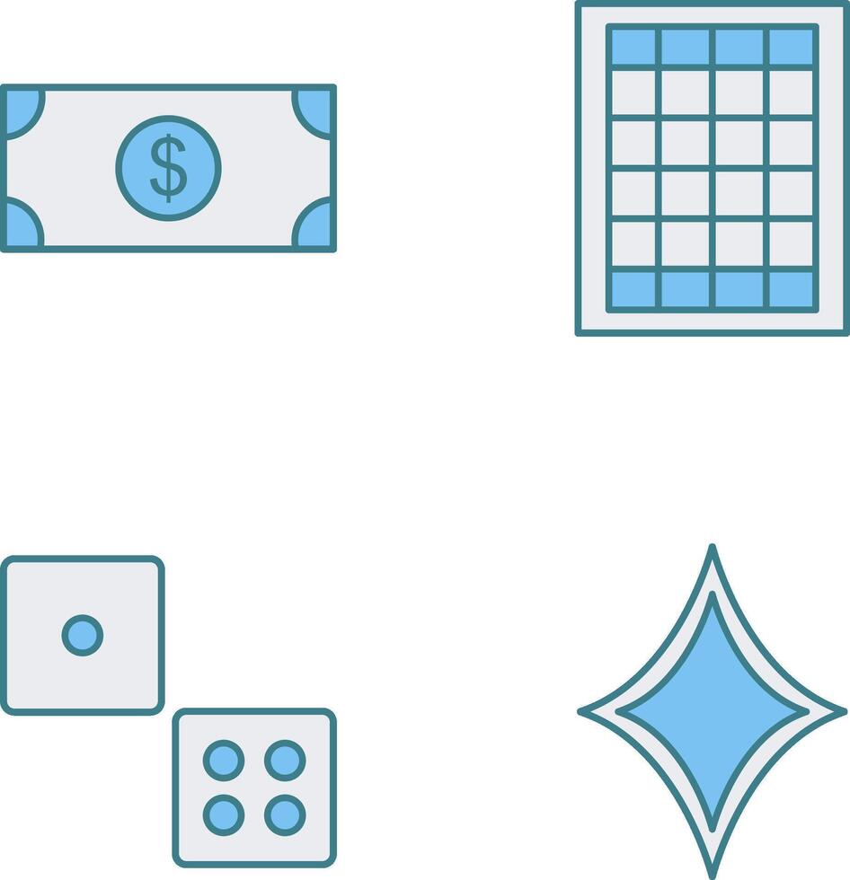 dollar bill and table of rates Icon vector