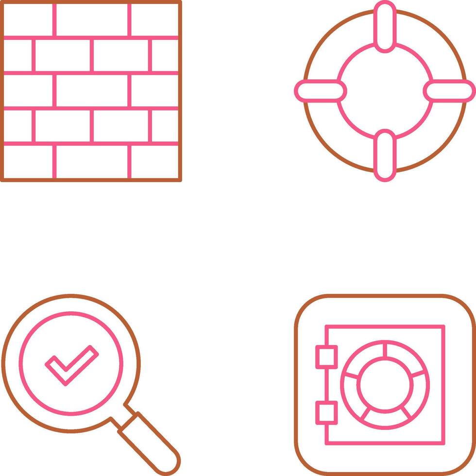 Wall and Life Saver Icon vector