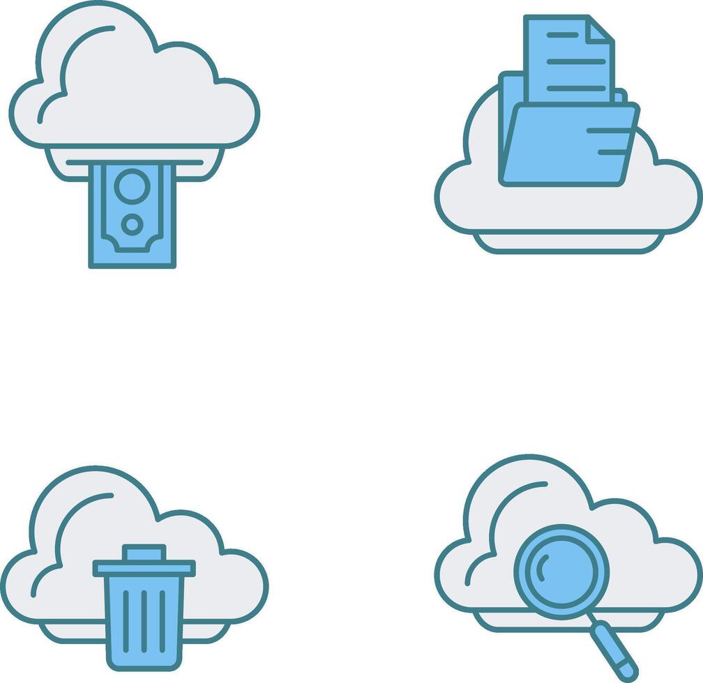 Cloud Computing and Cloud Icon vector