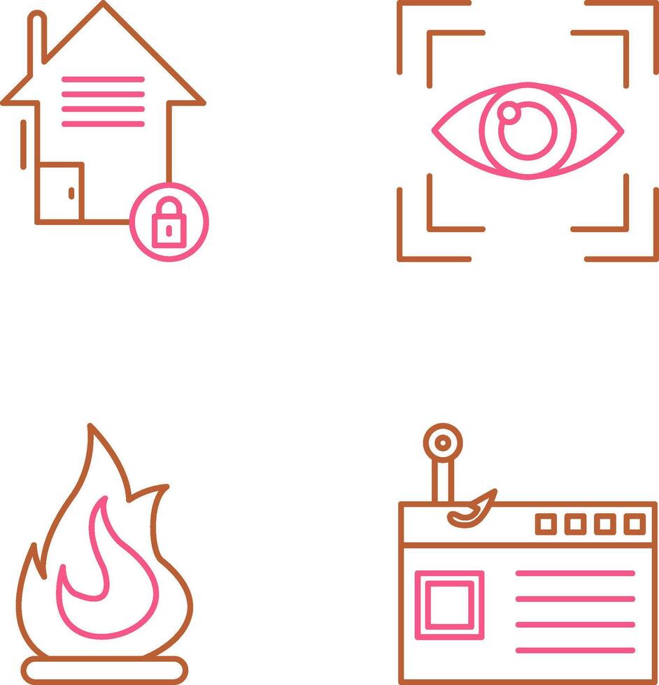 Real Estate and Eye Scan Icon vector