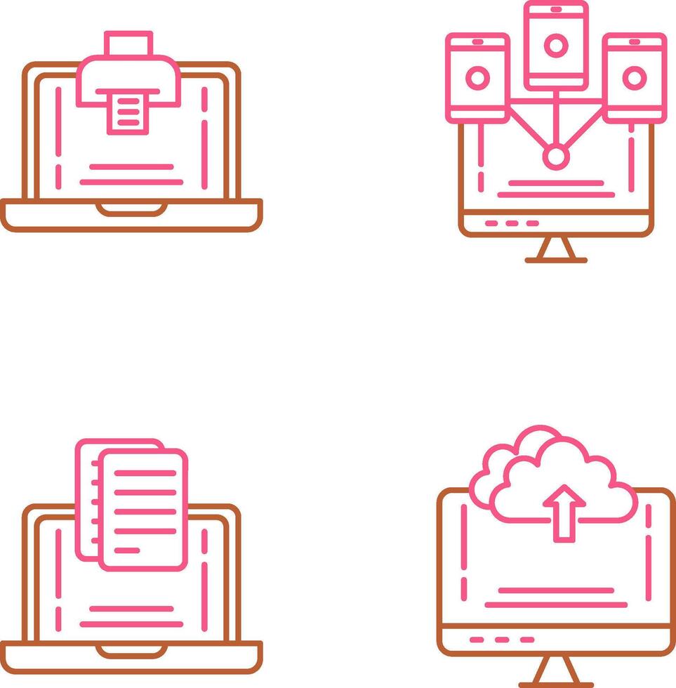 Print and Computer Icon vector