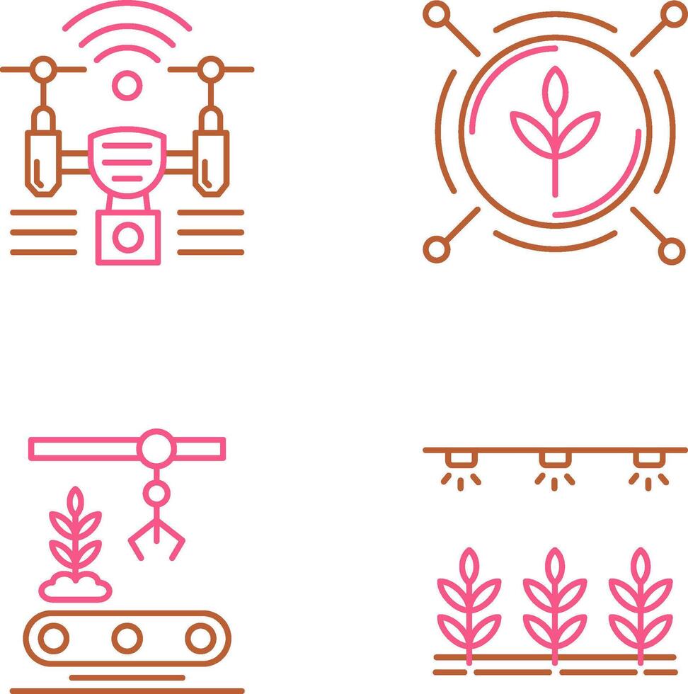 Analytics and Drone Icon vector