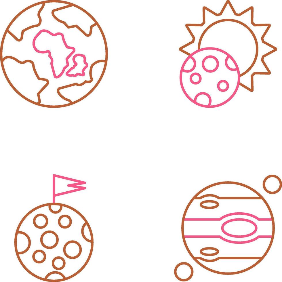 earth and eclipse Icon vector