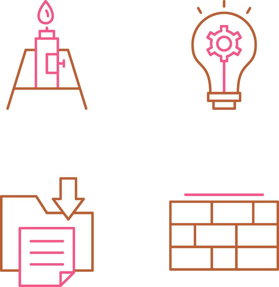 Burner and Idea Icon vector