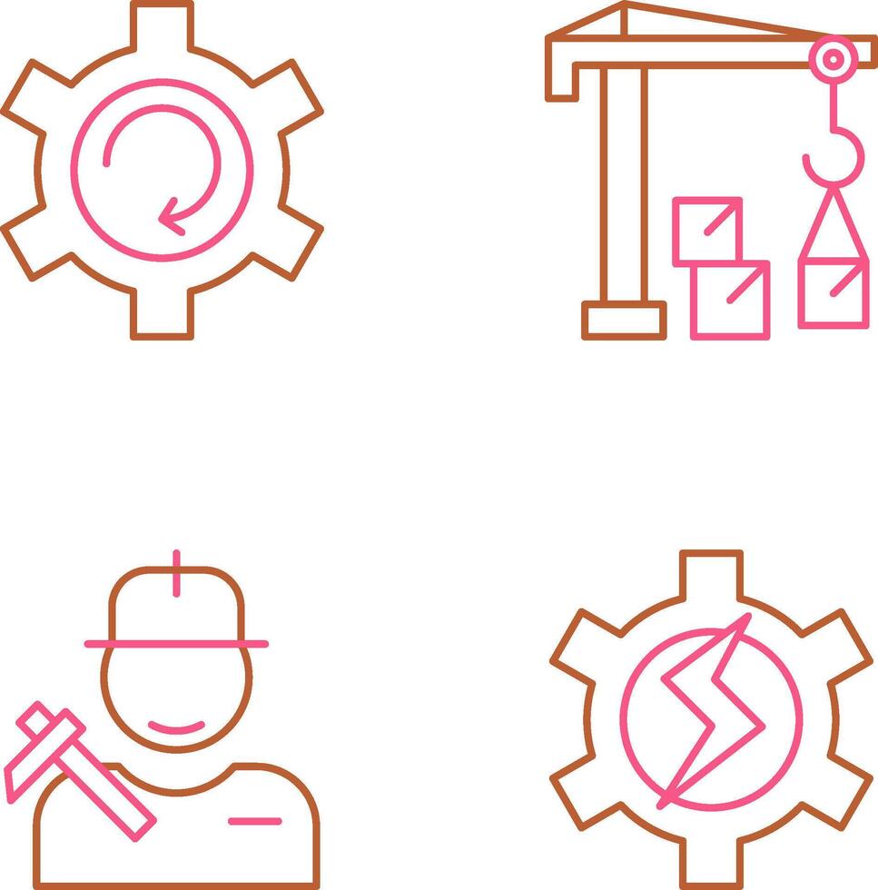 Upgrade and Robotic Arm Icon vector
