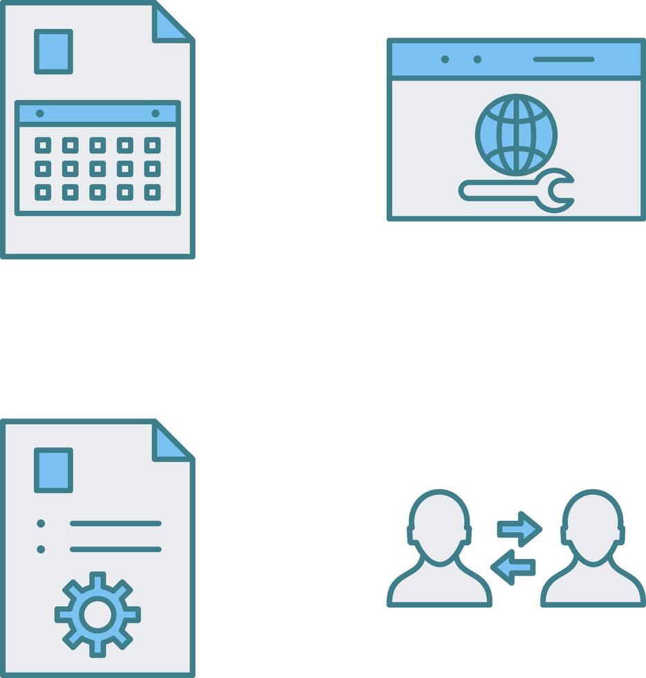 content planning and web support Icon vector