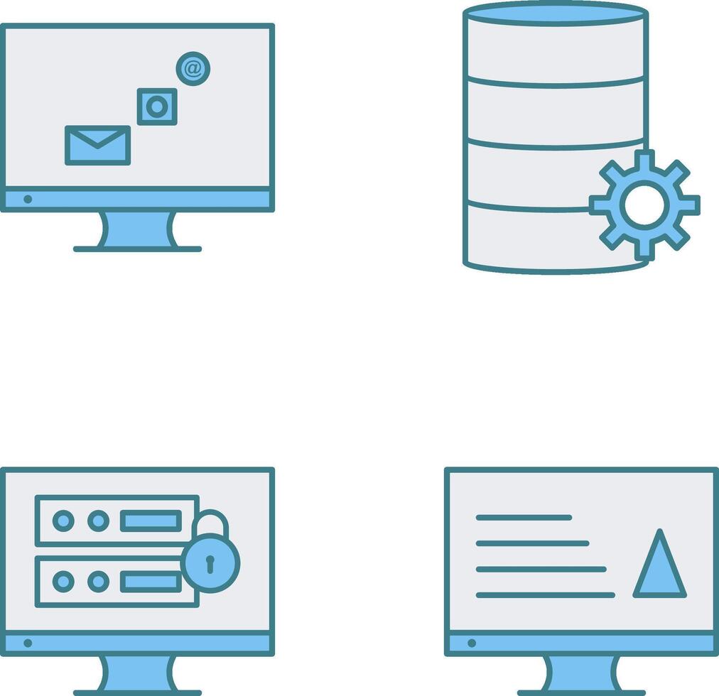 digital marketing and database management Icon vector