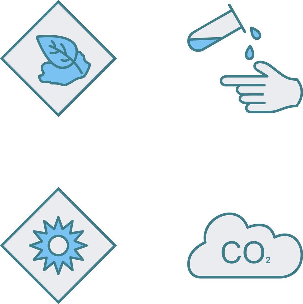 Environment hazard and Corrosive hazard Icon vector