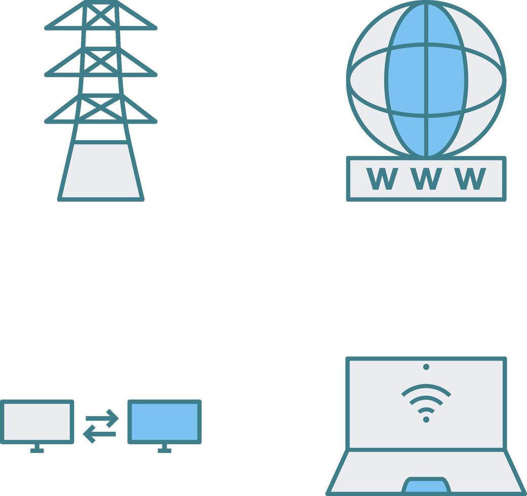 tower and world wide web Icon vector
