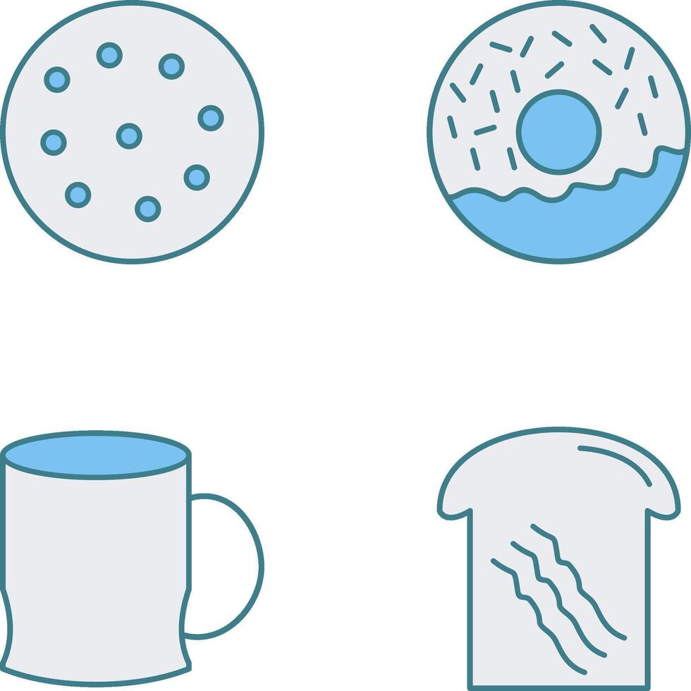 cookie and doughnut Icon vector