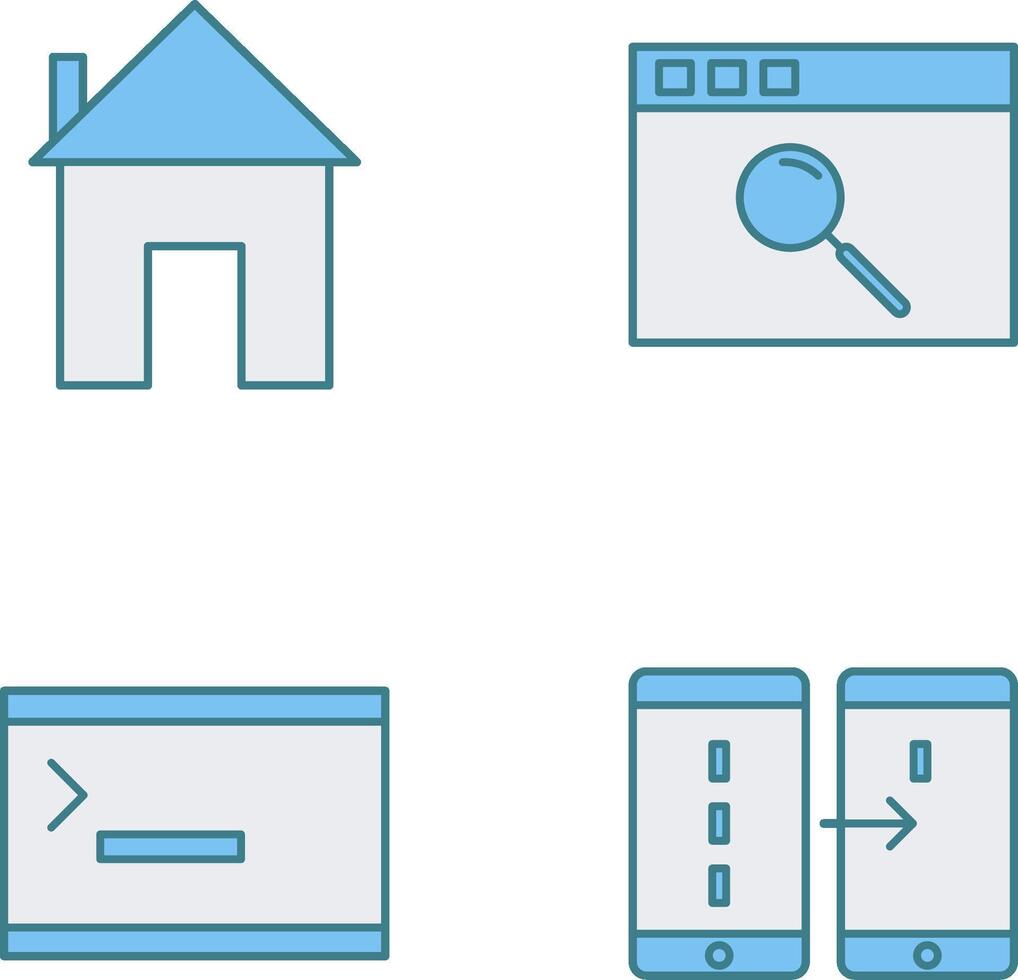 homepage and browser Icon vector