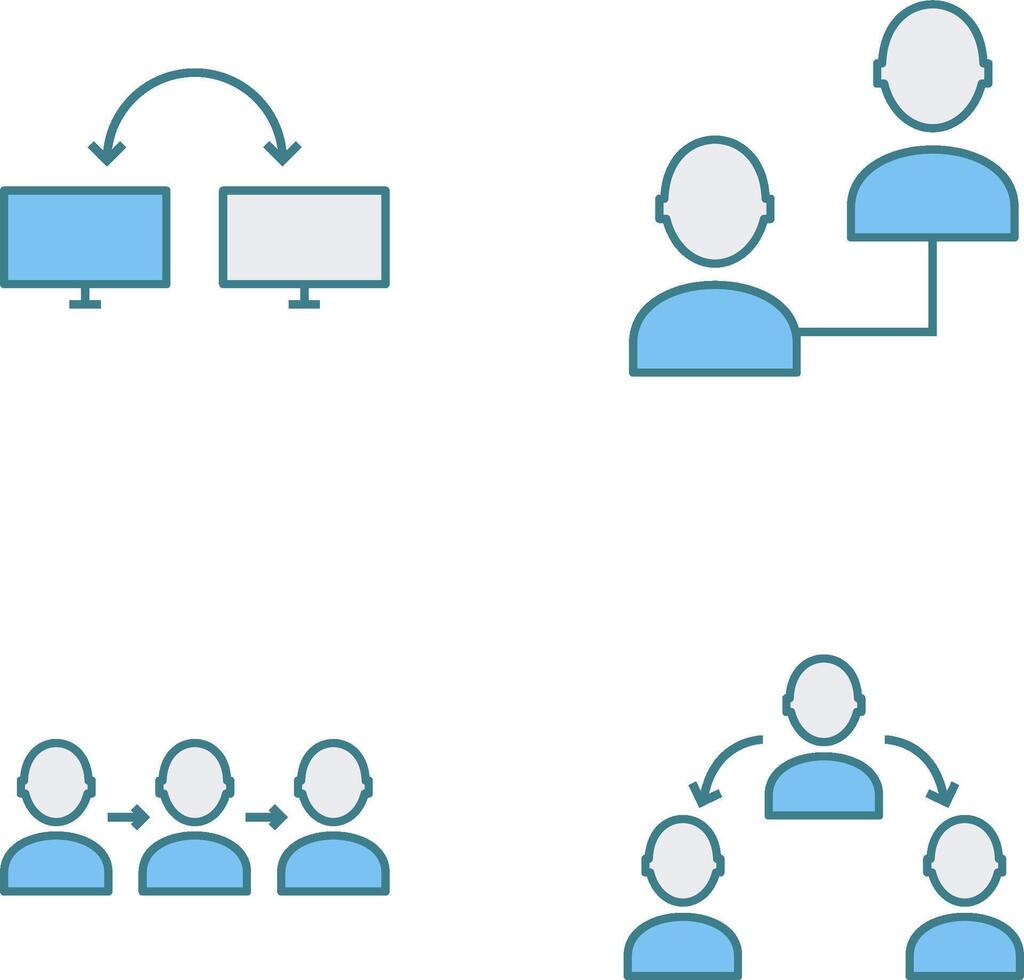connected systems and connected profiles Icon vector
