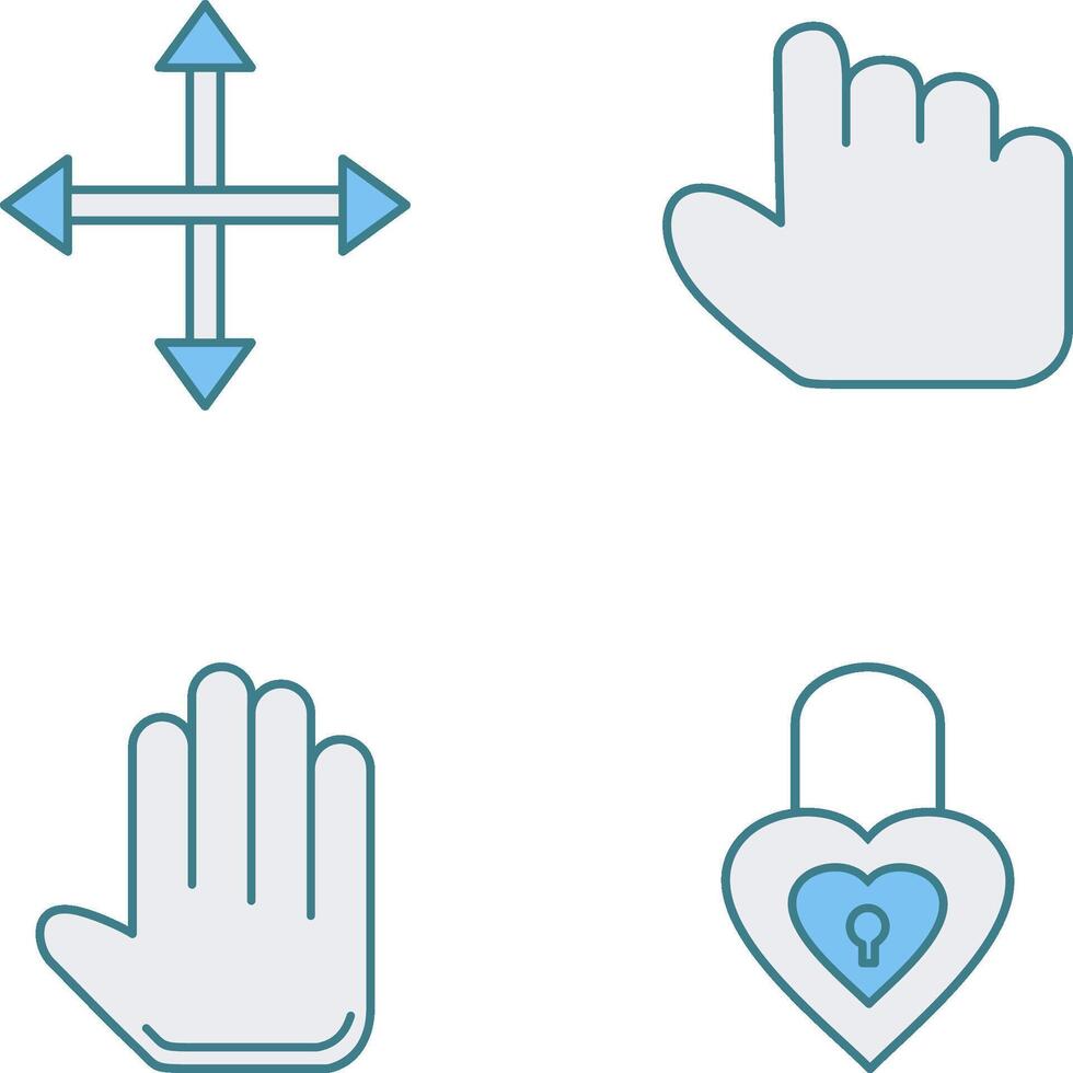 move and hold Icon vector