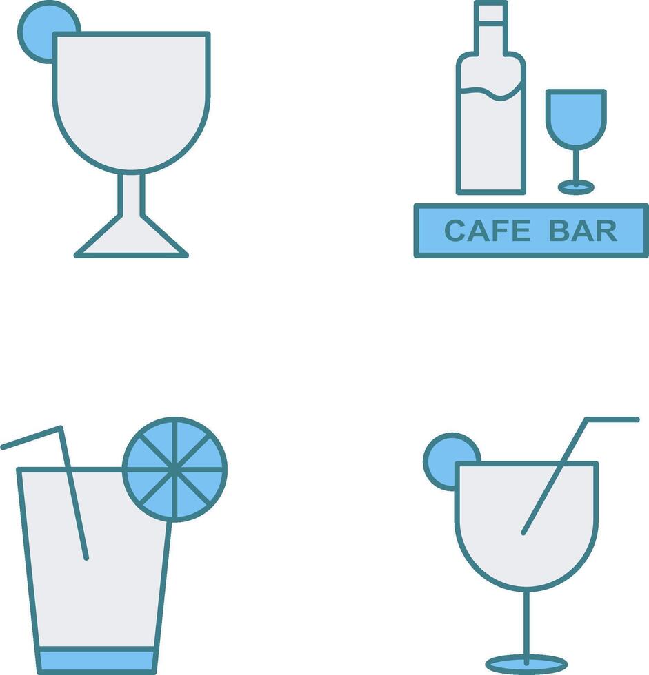 drinks cafe and sherry Icon vector