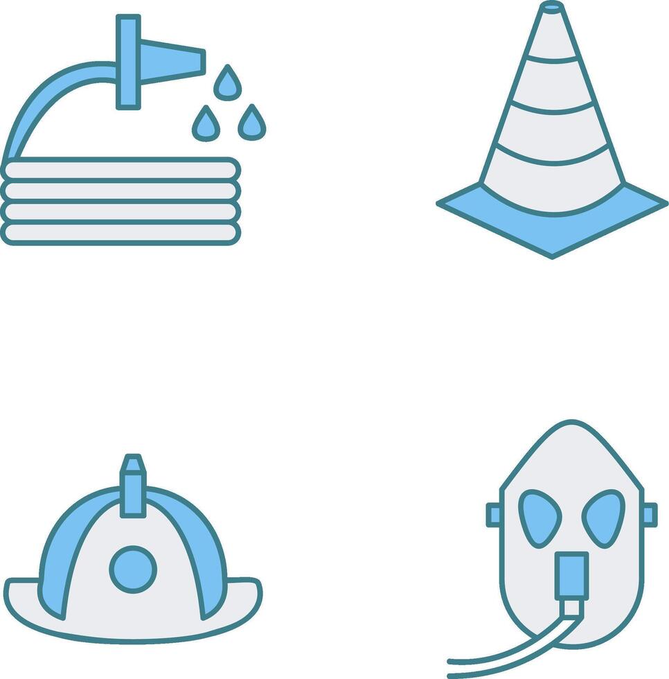water hose and cone Icon vector