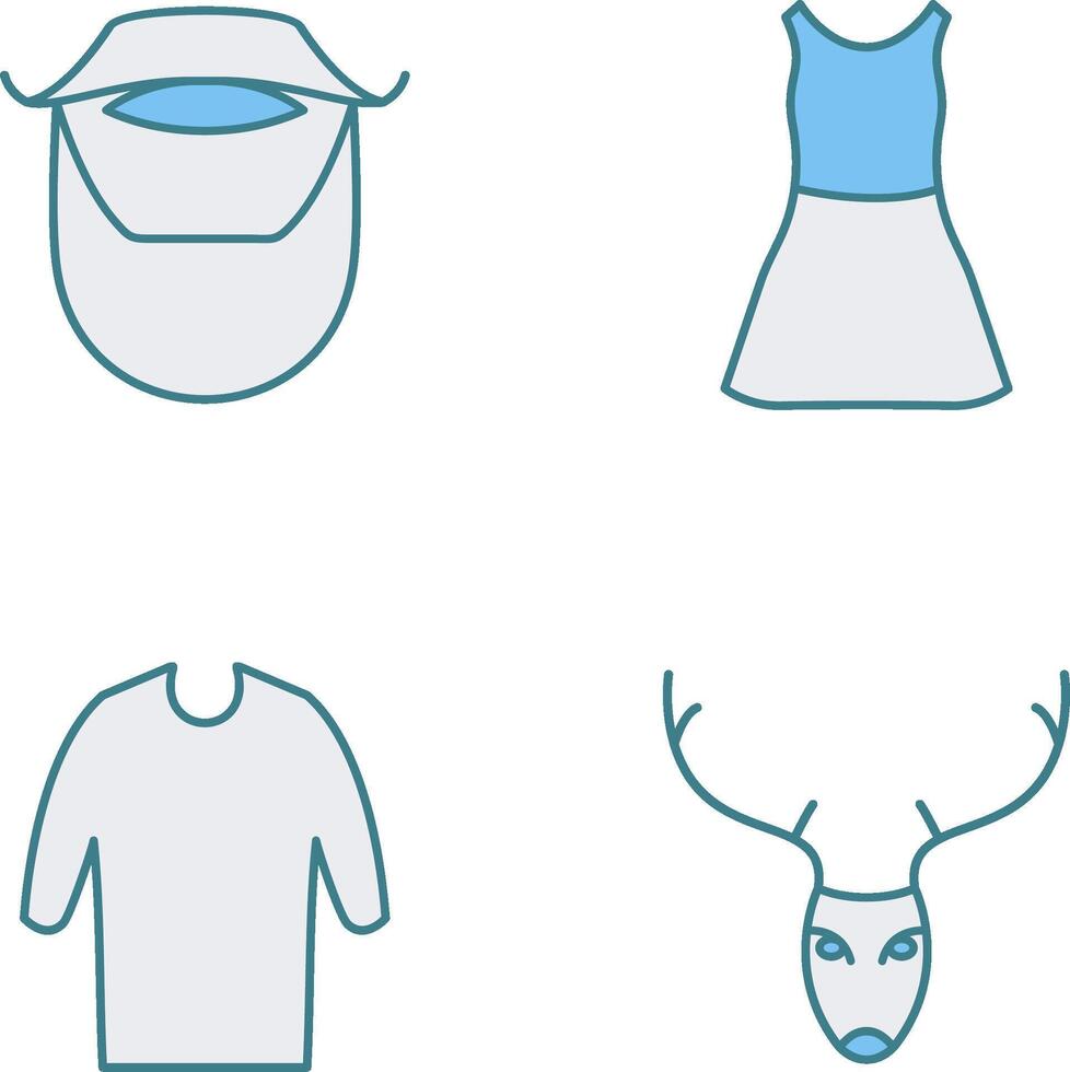 Beard and Moustache and Dress Icon vector
