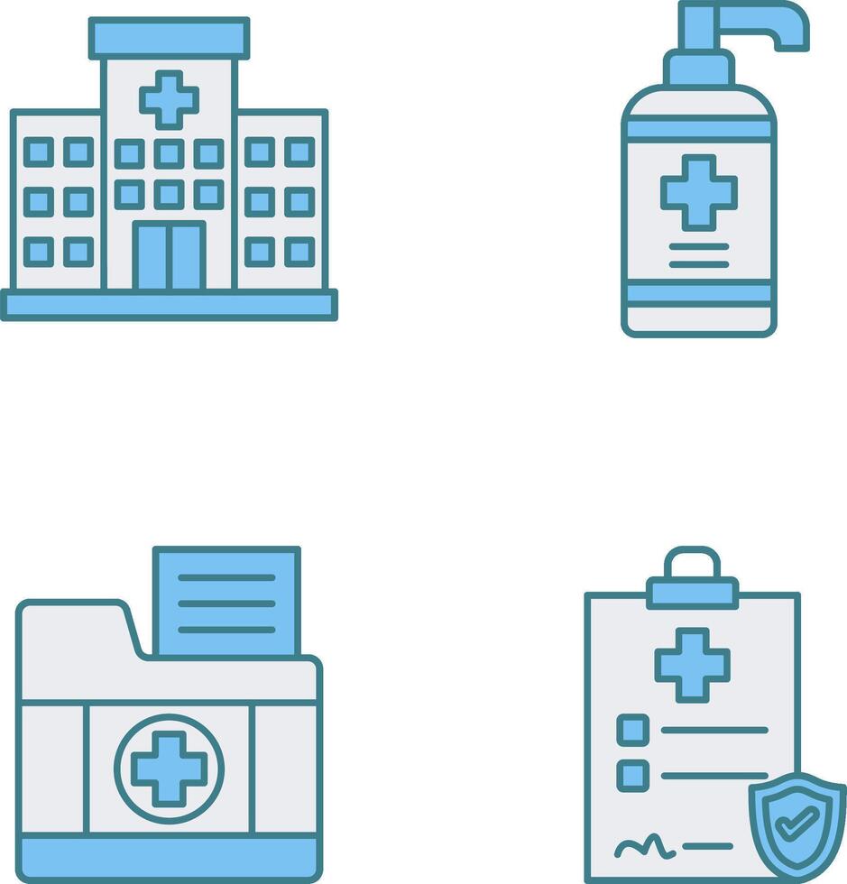 hospital y frío icono vector