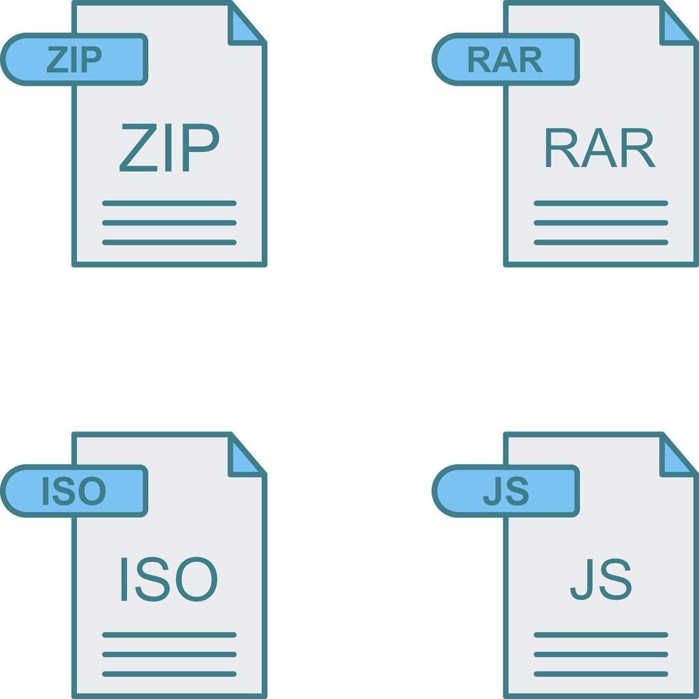 ZIP and RAR Icon vector