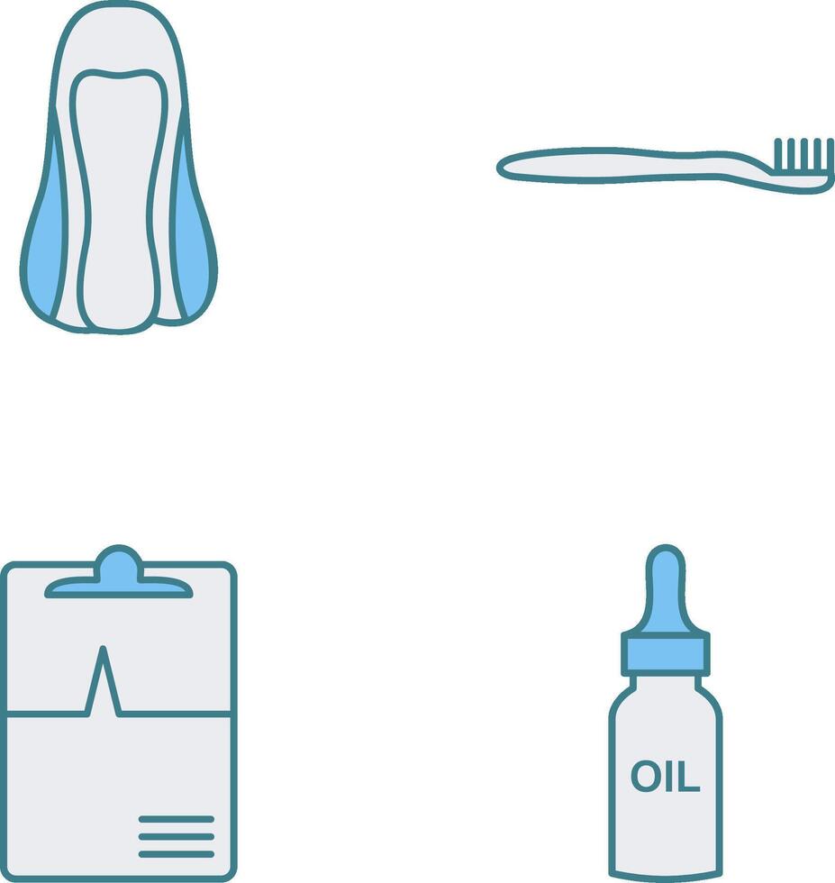 Toothbrush and Hair Icon vector