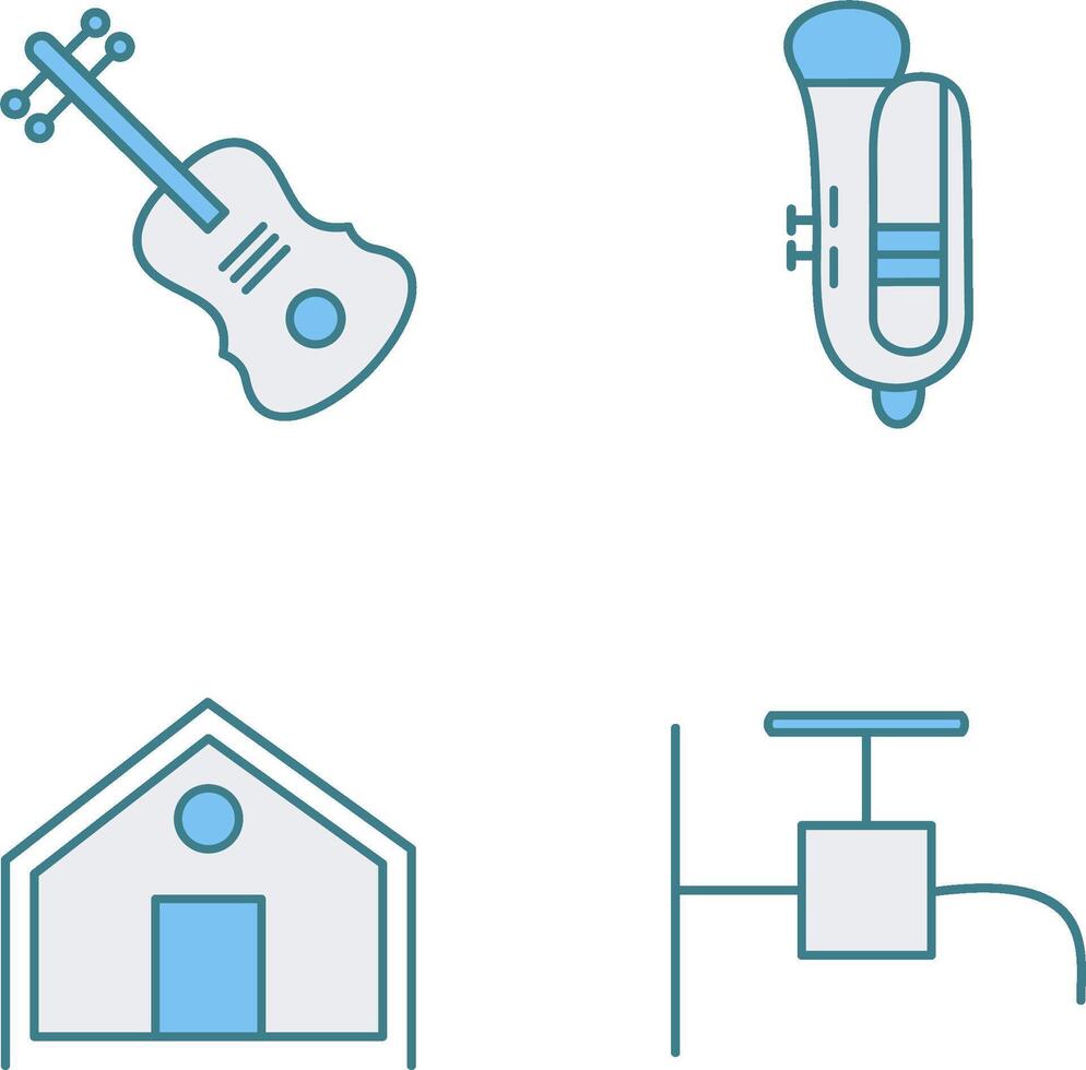 Violin and Tuba Icon vector