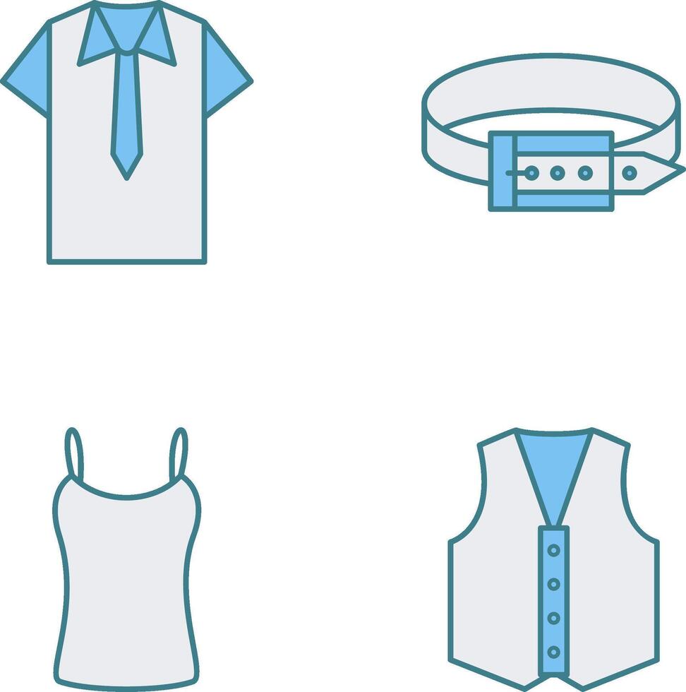 Shirt and Tie and Belt Icon vector