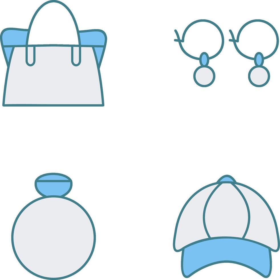 Bag and Earrings Icon vector