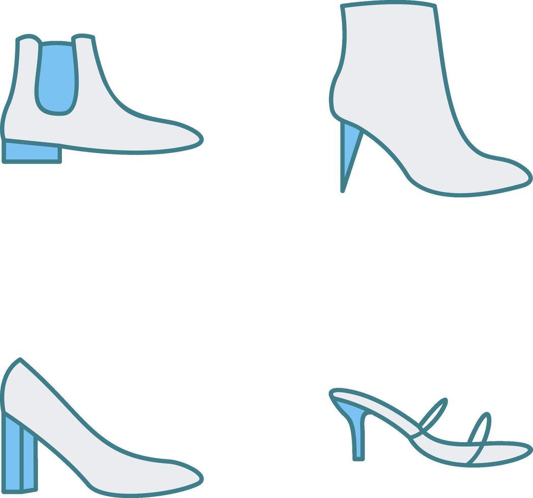 Men Boots and high heels Icon vector