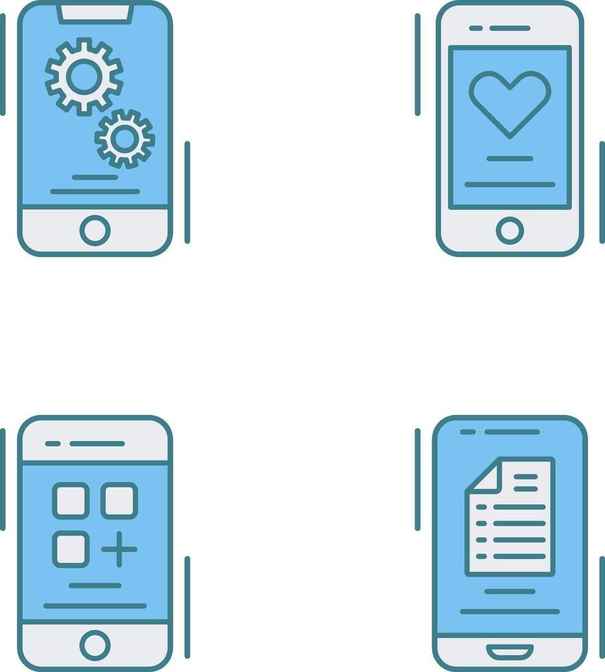 Setting and Favourite Icon vector