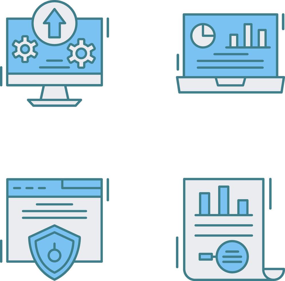 Upload and Dashboard Icon vector