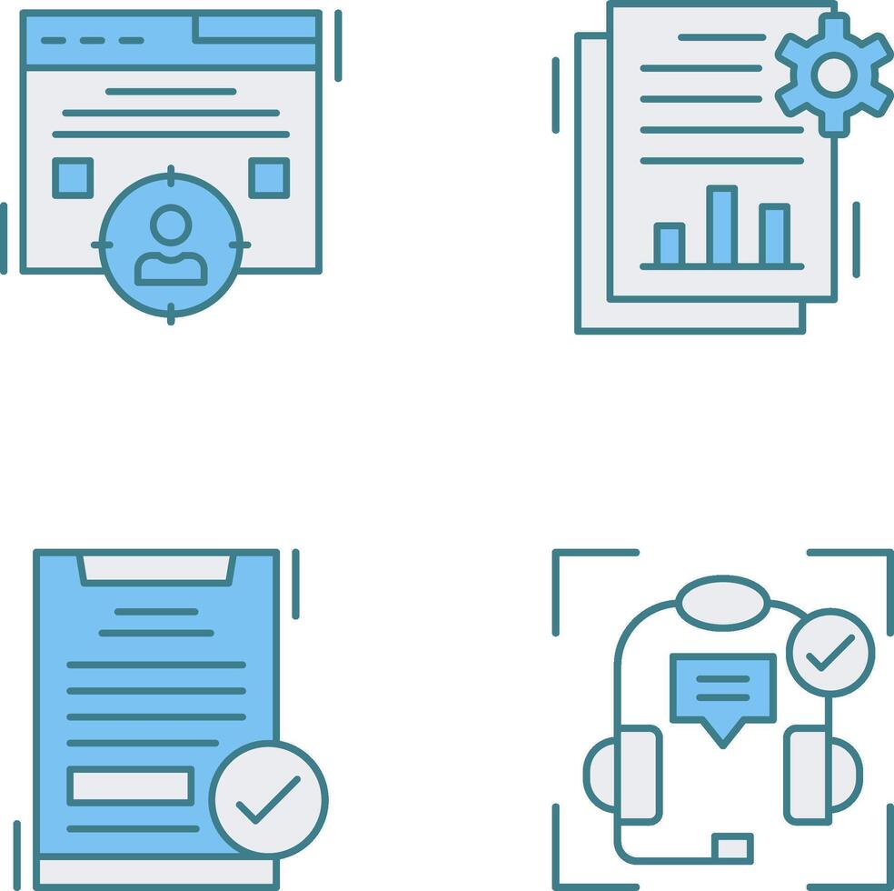 Target Audience and SEO Report Icon vector