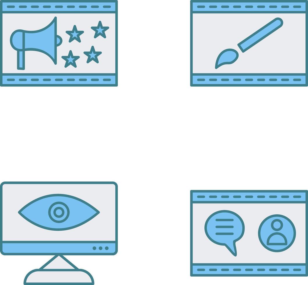 Website Promotion and Website Design Icon vector