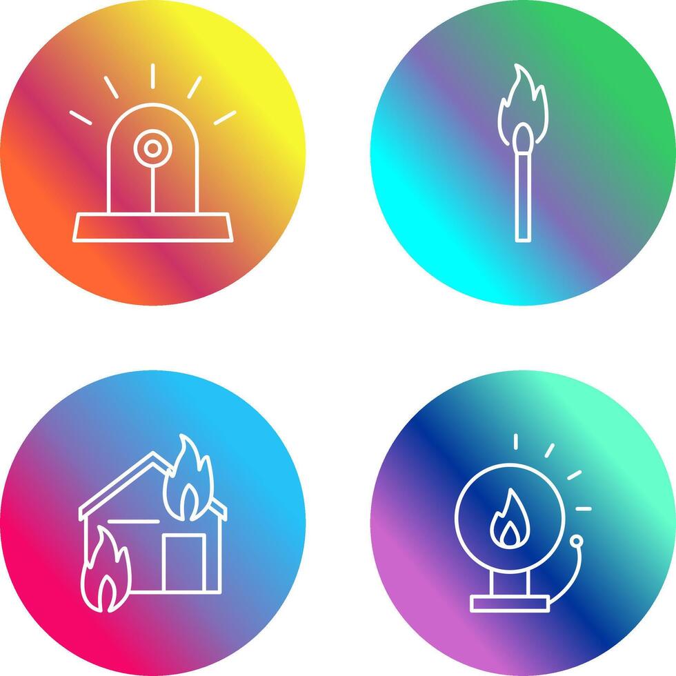 siren and lit matchstick Icon vector