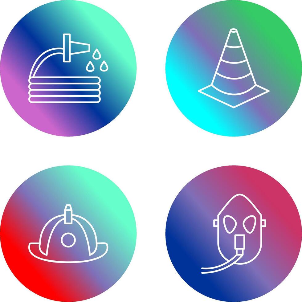 water hose and cone Icon vector