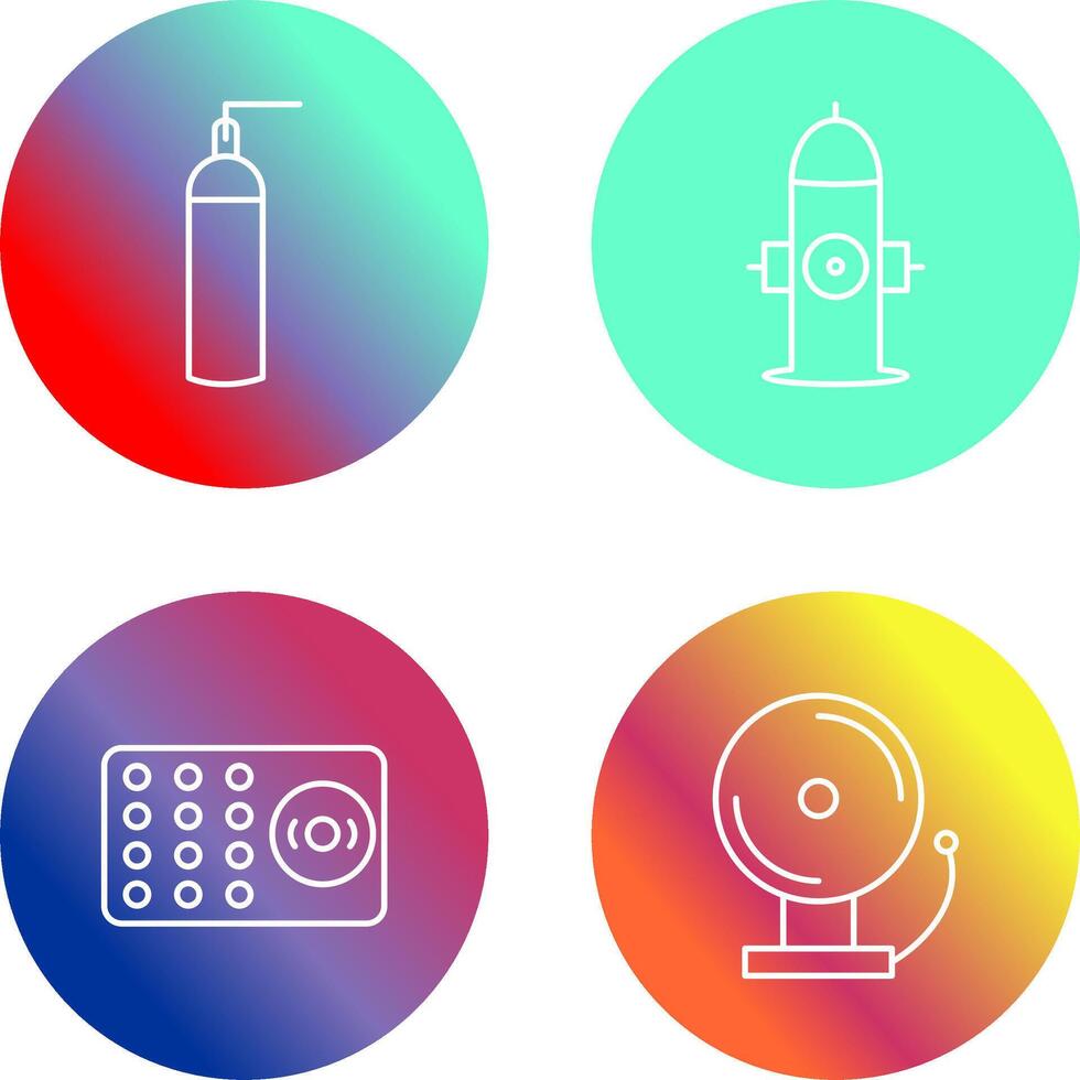 hydrant and oxygen tank Icon vector