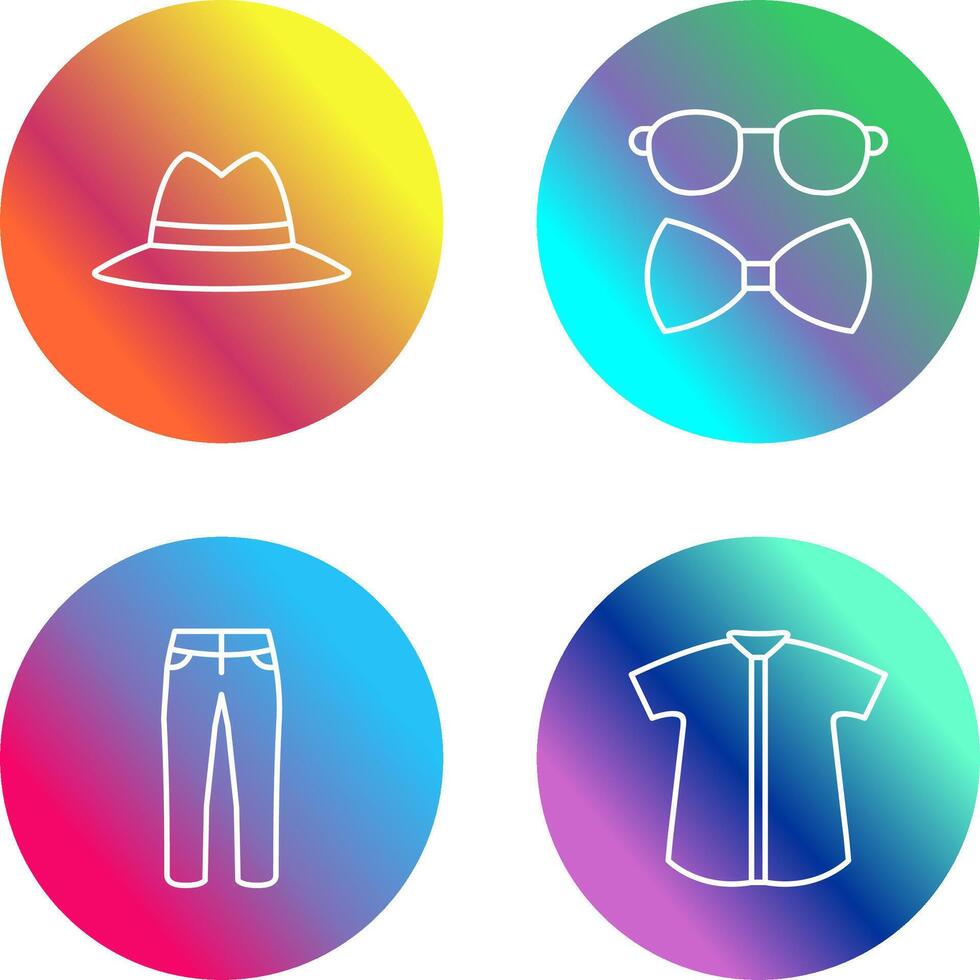 sombrero y hipster estilo icono vector