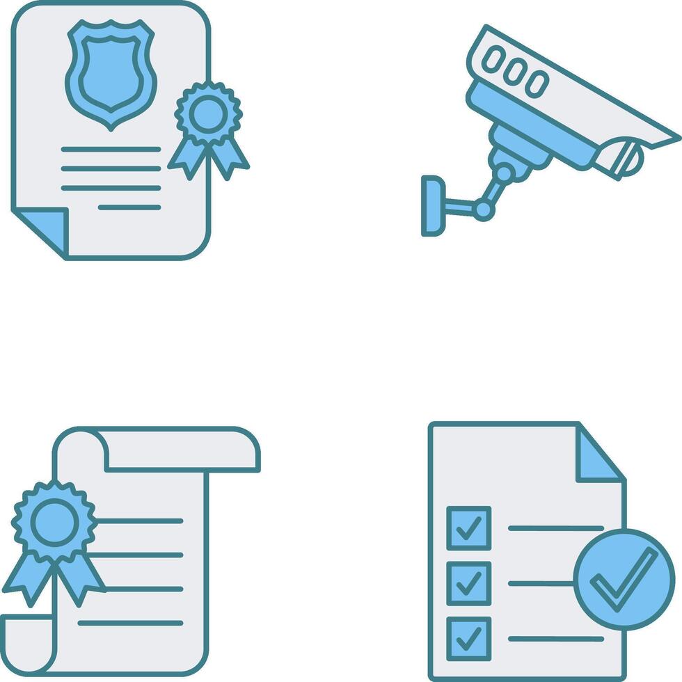 Document and Cctv Icon vector