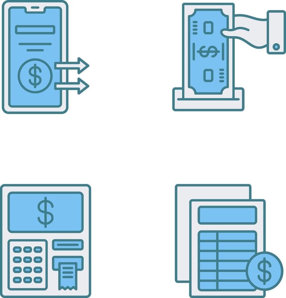 Deposit and Transfer Icon vector